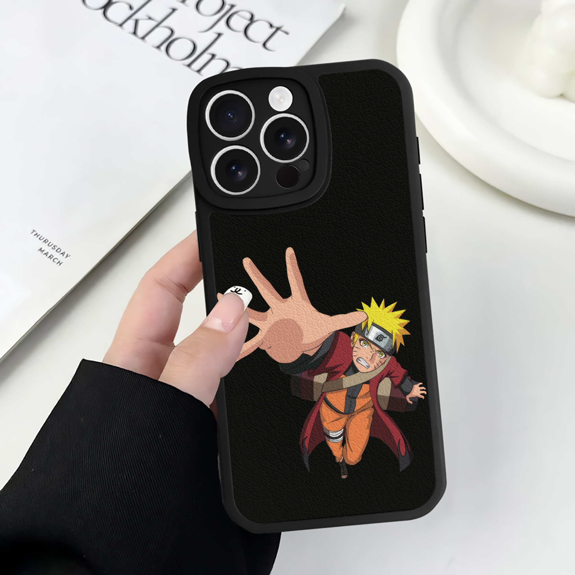 （画像用） NARUTO -ナルト- うずまき ナルト Uzumaki Naruto 【iPhone 16シリーズ対応】シリコンスマホケース（レザー調） 材質：シリコン